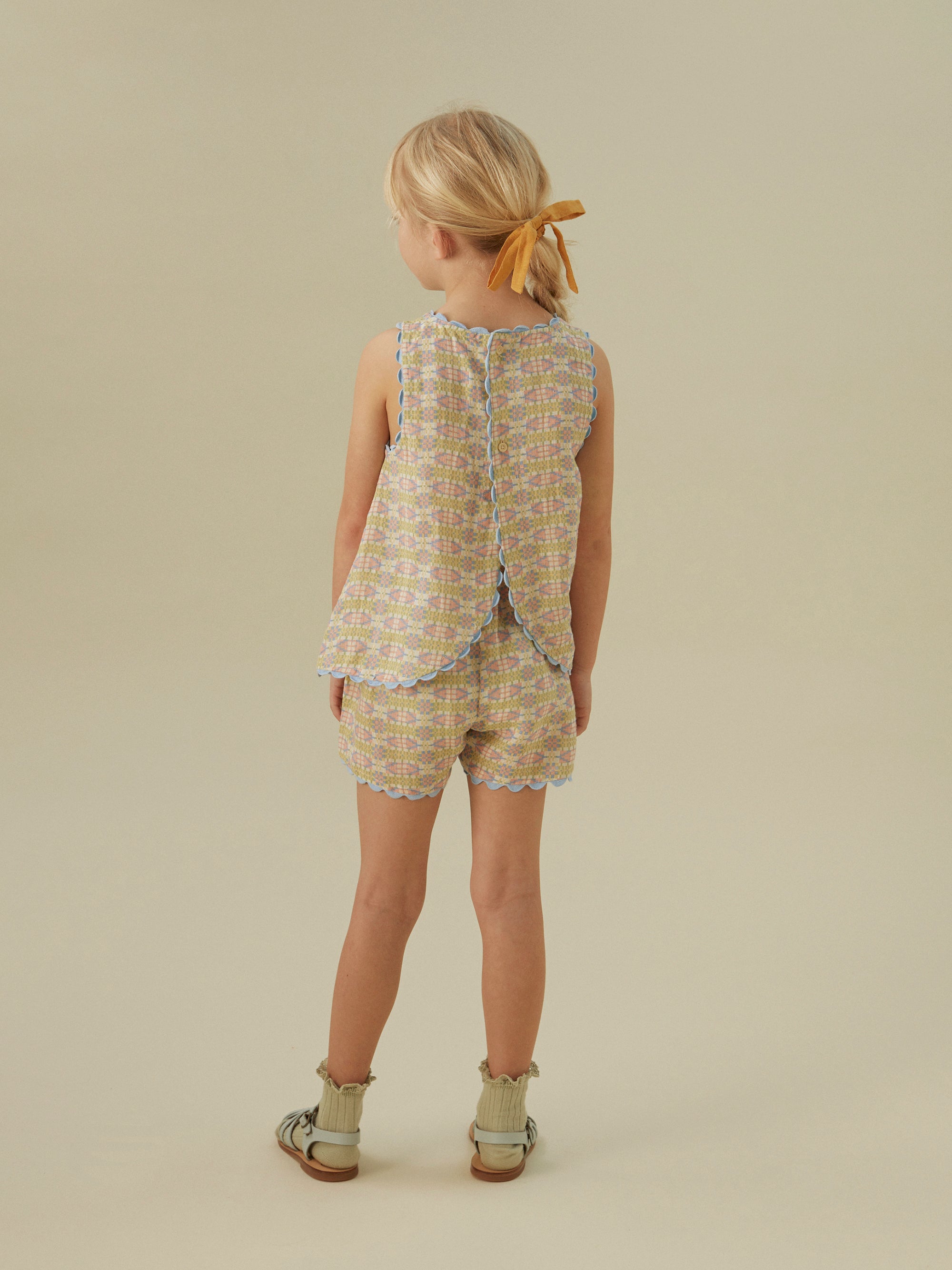Apolina Juni Kid's Set Top & Shorts Solva Linen | BIEN BIEN bienbienshop.com