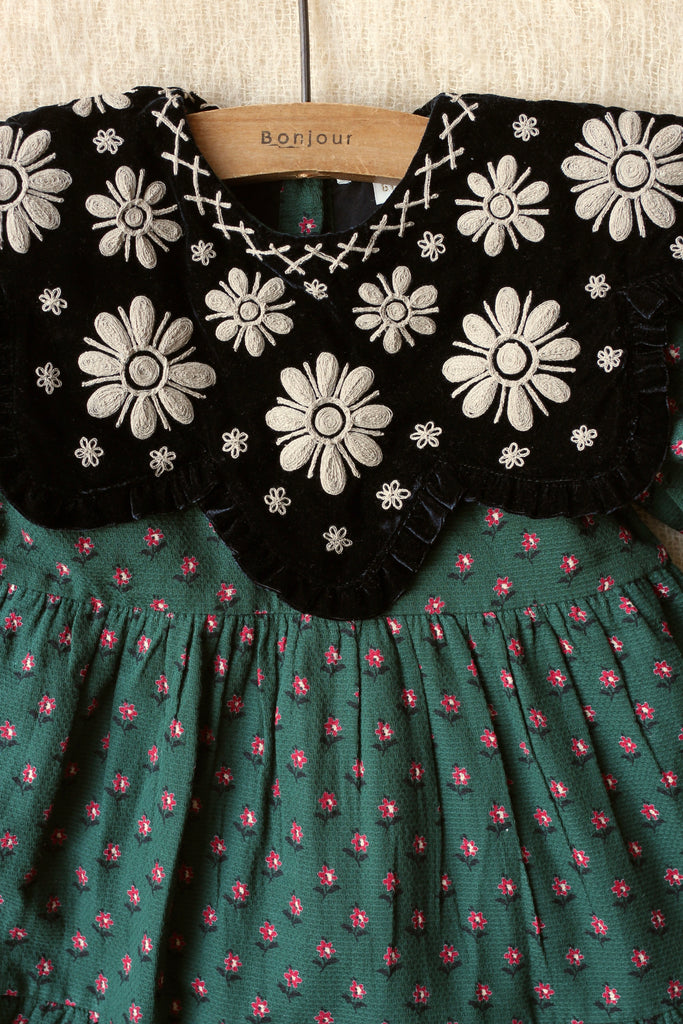 SALE Bonjour Kid's Tiered Collar Long Sun Dress Provencal Print | BIEN BIEN bienbienshop.com