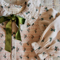 Bonjour Kid's Romantic Long Tunique Dress Hazelnut Flowers | BIEN BIEN