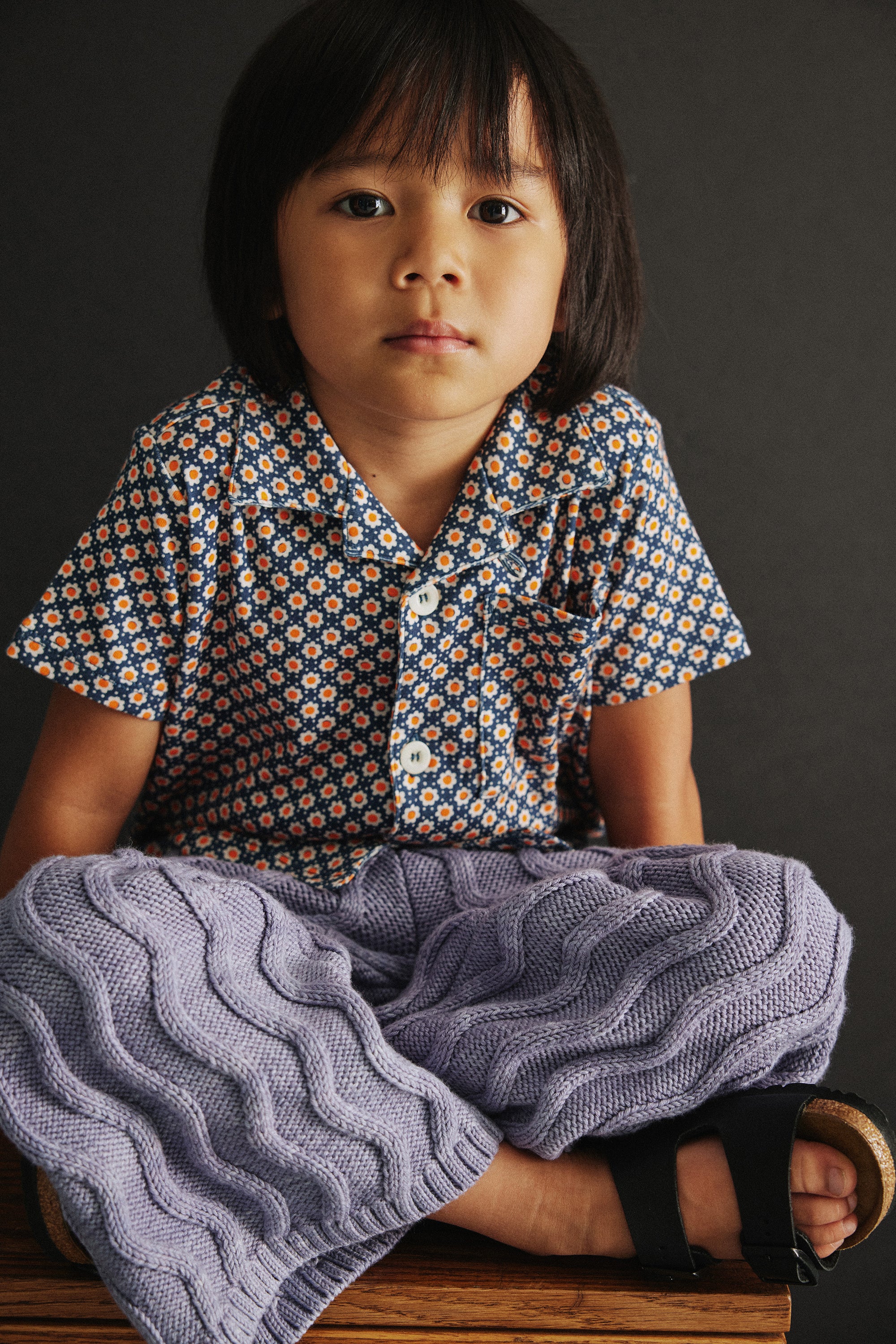 Misha & Puff Baby & Kid's Wake Terre Pant Pewter Knit Pima Cotton | BIEN BIEN bienbienshop.com