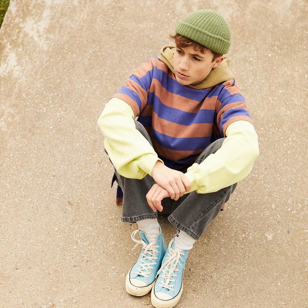 Main Story UK Kid's Chunky Rib Knit Beanie Grass Green | BIEN BIEN bienbienshop.com
