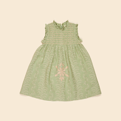 Apolina Mia Kid's Embroidered Smock Dress Wallflower | BIEN BIEN