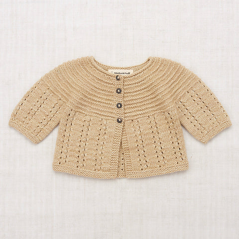 Misha & Puff Baby Pram Cardigan Alabaster Merino Wool  Baby Gift| BIEN BIEN