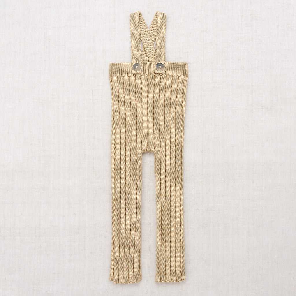 Misha & Puff Baby Rib Longies Overall Alabaster Merino Wool | BIEN BIEN