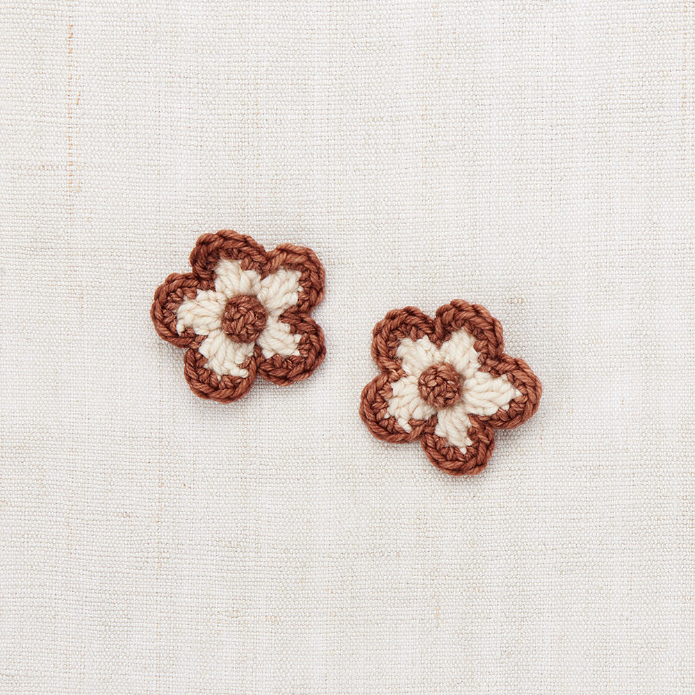 Misha & Puff Medium Flower Clip Set Chestnut | BIEN BIEN