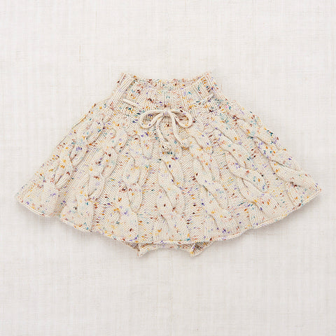 Misha & Puff Cable Skating Pond Kid's Skirt Iris Confetti | BIEN BIEN