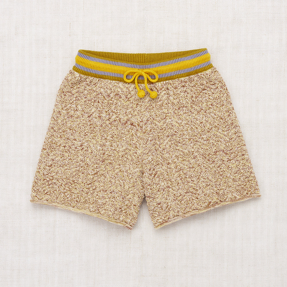 Misha & Puff Baby & Kid's Chevron Boxer Short Cedar Marl Pima Cotton | BIEN BIEN bienbienshop.com