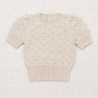 Misha & Puff Baby & Kid's Ellie Popcorn Pullover Sweater Moon Pima Cotton | BIEN BIEN bienbienshop.com