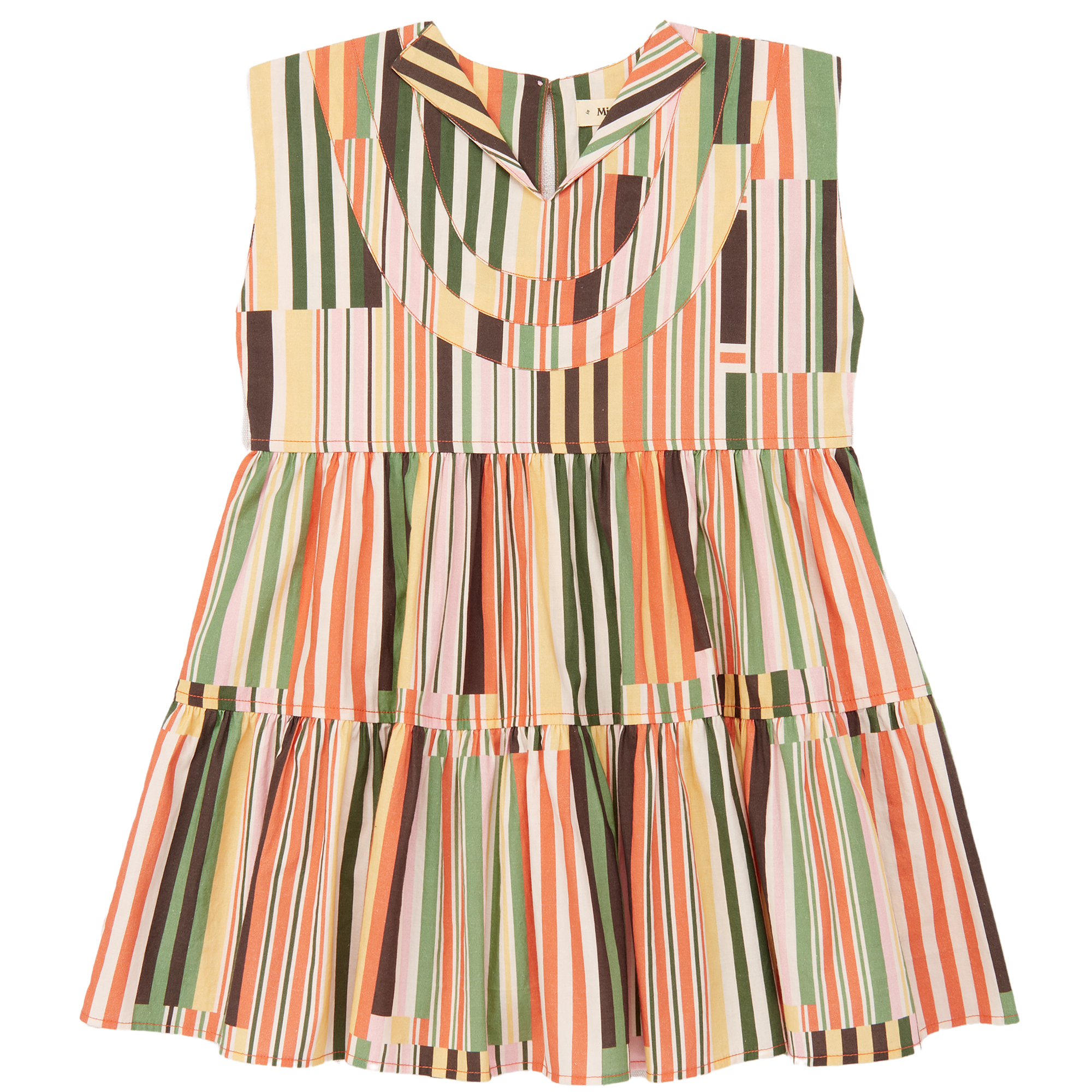 Misha & Puff Ruthie Kid's Dress Gamberetto Hodgepodge Stripe | BIEN BIEN