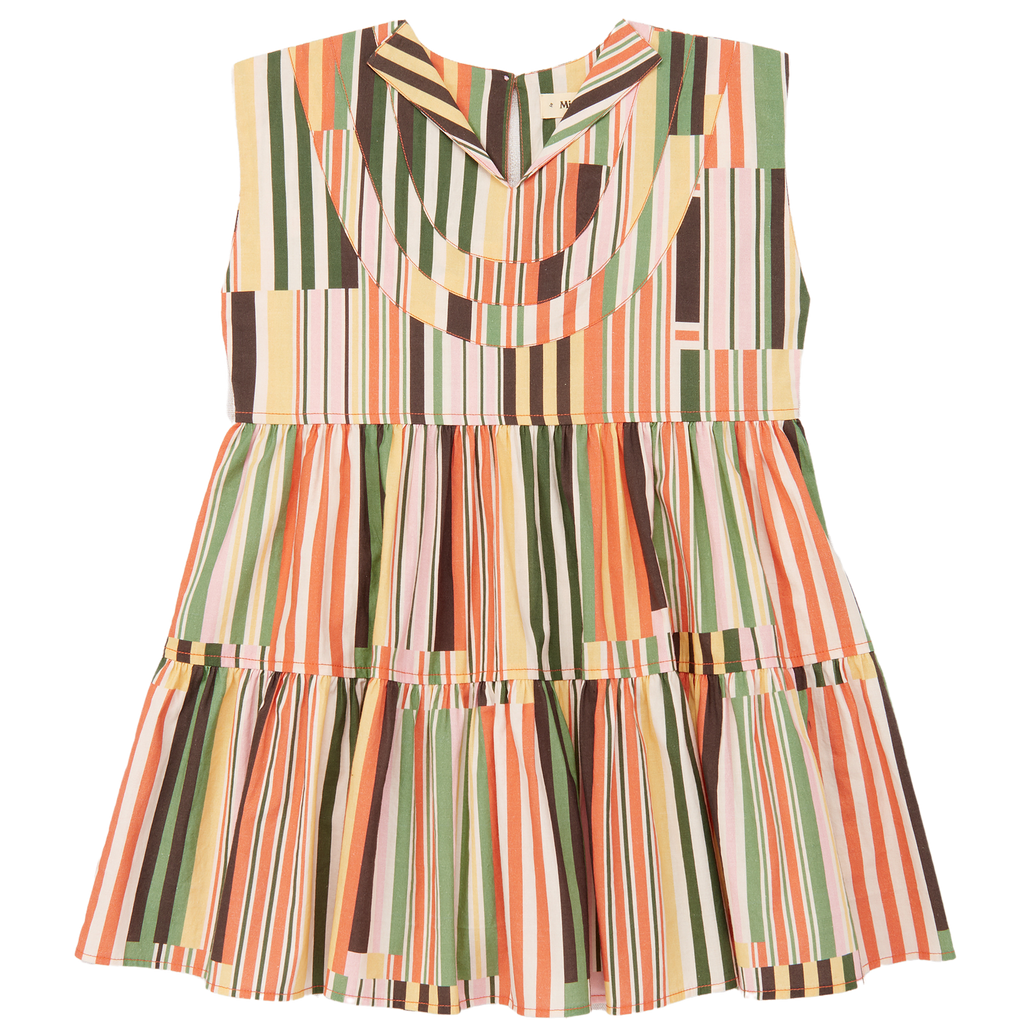 Misha & Puff Ruthie Kid's Dress Gamberetto Hodgepodge Stripe | BIEN BIEN