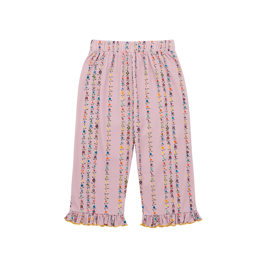 ボトムス Misha&Puff RUFFLE PEDAL PUSHER PANTS 3Y Misha & Puff Ruffle Kid's Pant Plum Petal Botanica | BIEN BIEN