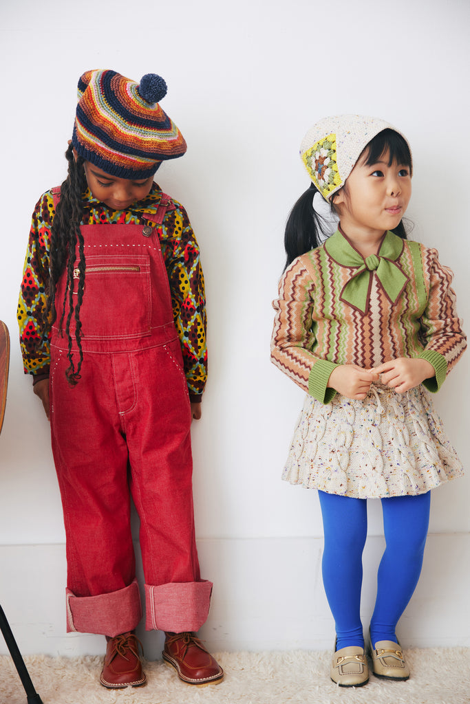 Misha & Puff Cable Skating Pond Kid's Skirt Iris Confetti