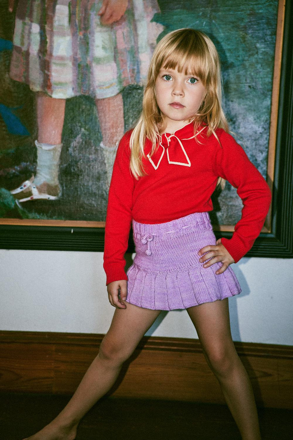 Misha & Puff Skating Pond Kid's Skirt Pink Lilac | BIEN BIEN