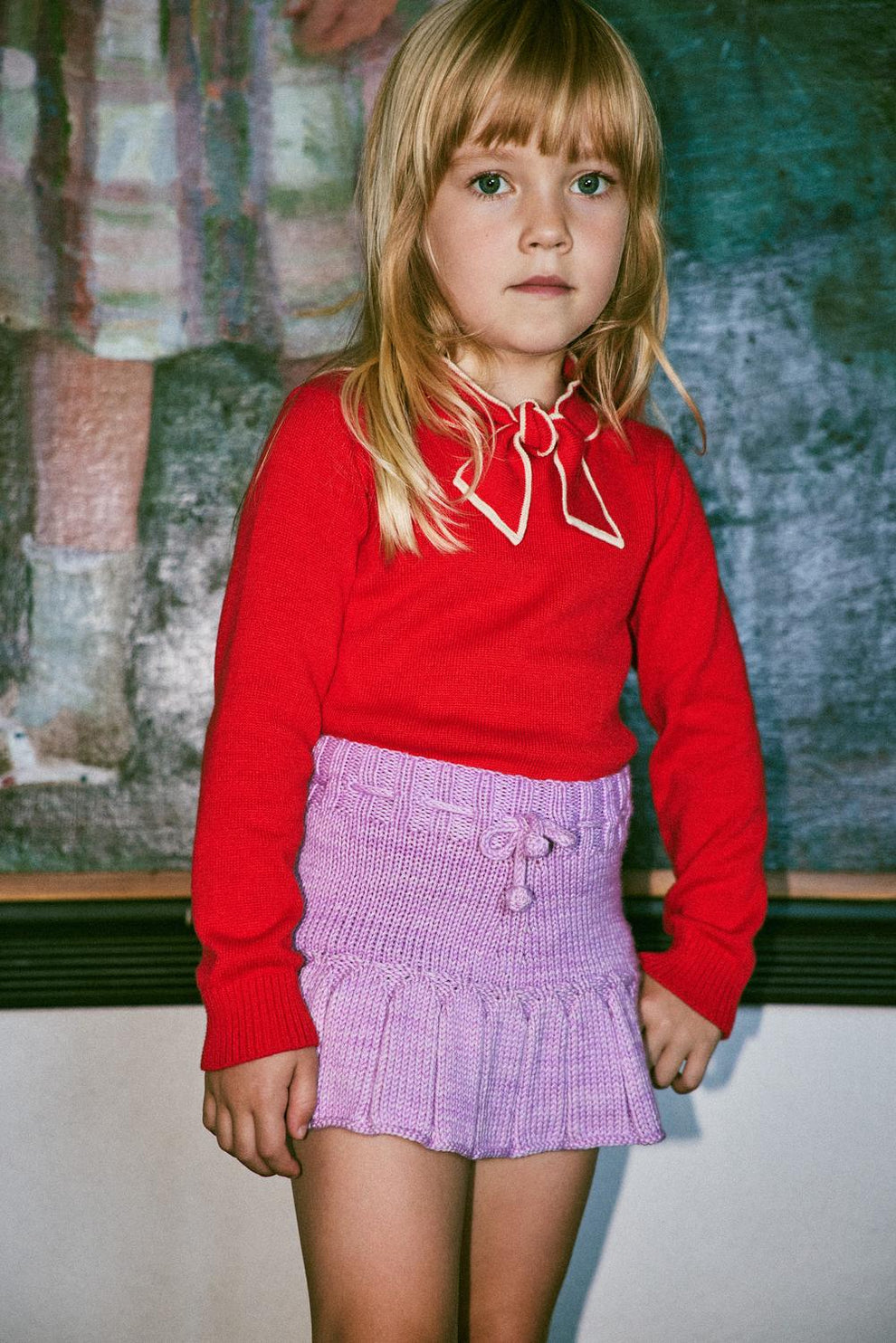 Misha & Puff Skating Pond Kid's Skirt Pink Lilac | BIEN BIEN