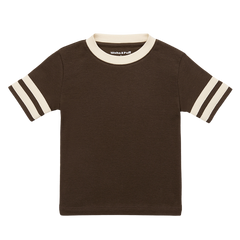 トップス Misha & Puff Lap Tee Cinnamon Stripe Misha & Puff Rec Kid's Tee Bark | BIEN BIEN