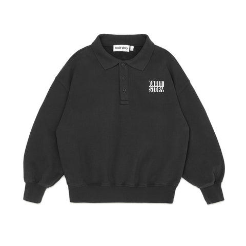 Main Story UK Kid's Polo Pullover Sweatshirt Phantom | BIEN BIEN
