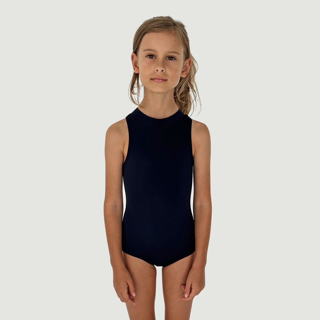 The Set The High Neck One Piece Swimsuit Navy Blue ~ Designed in Australia  ~ Available at BIEN BIEN ~