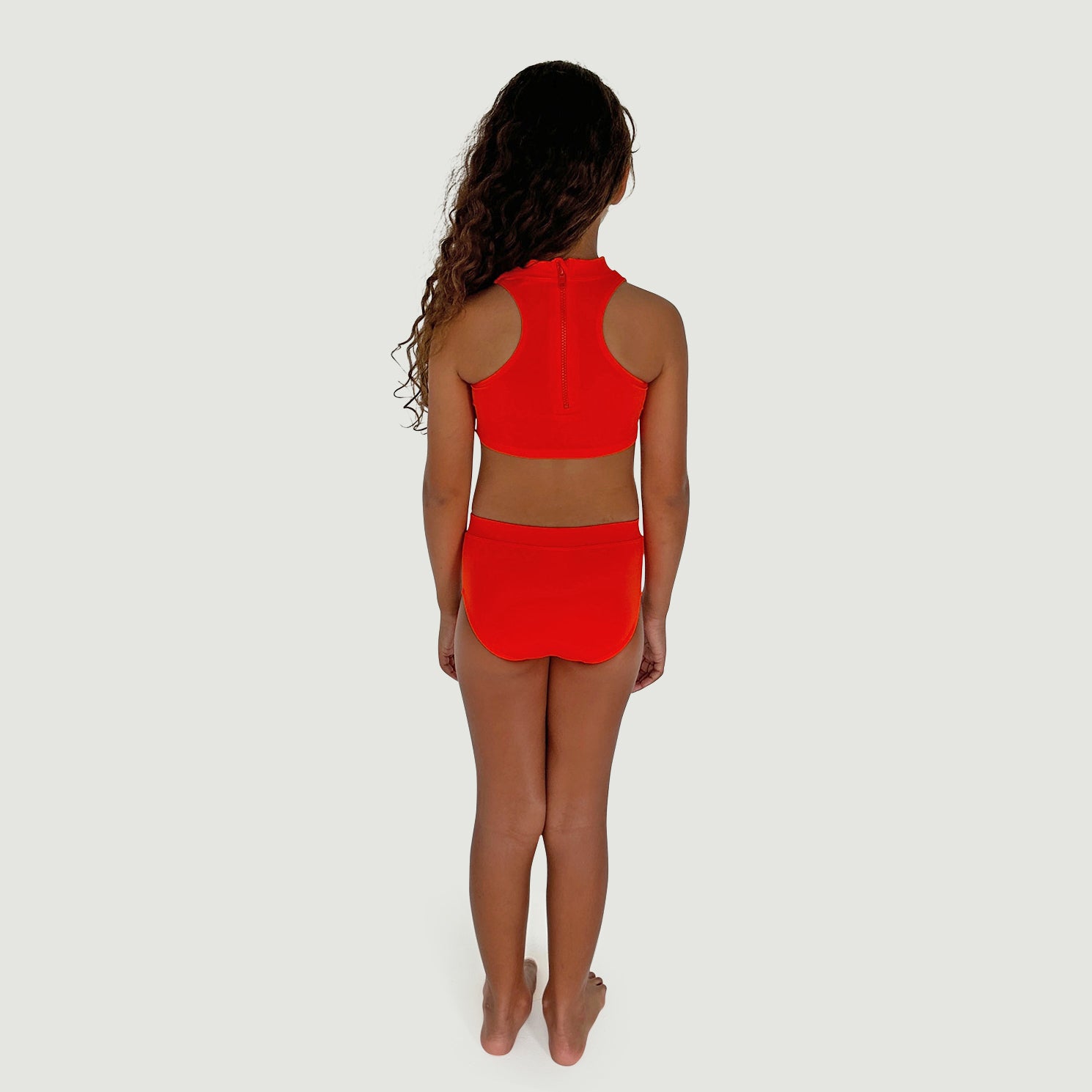 The Set The Racerback High Neck Swimsuit Bikini Top Mandarin Red Orange ~ Designed in Australia  ~ Available at BIEN BIEN ~