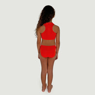 The Set The Racerback High Neck Swimsuit Bikini Top Mandarin Red Orange ~ Designed in Australia  ~ Available at BIEN BIEN ~