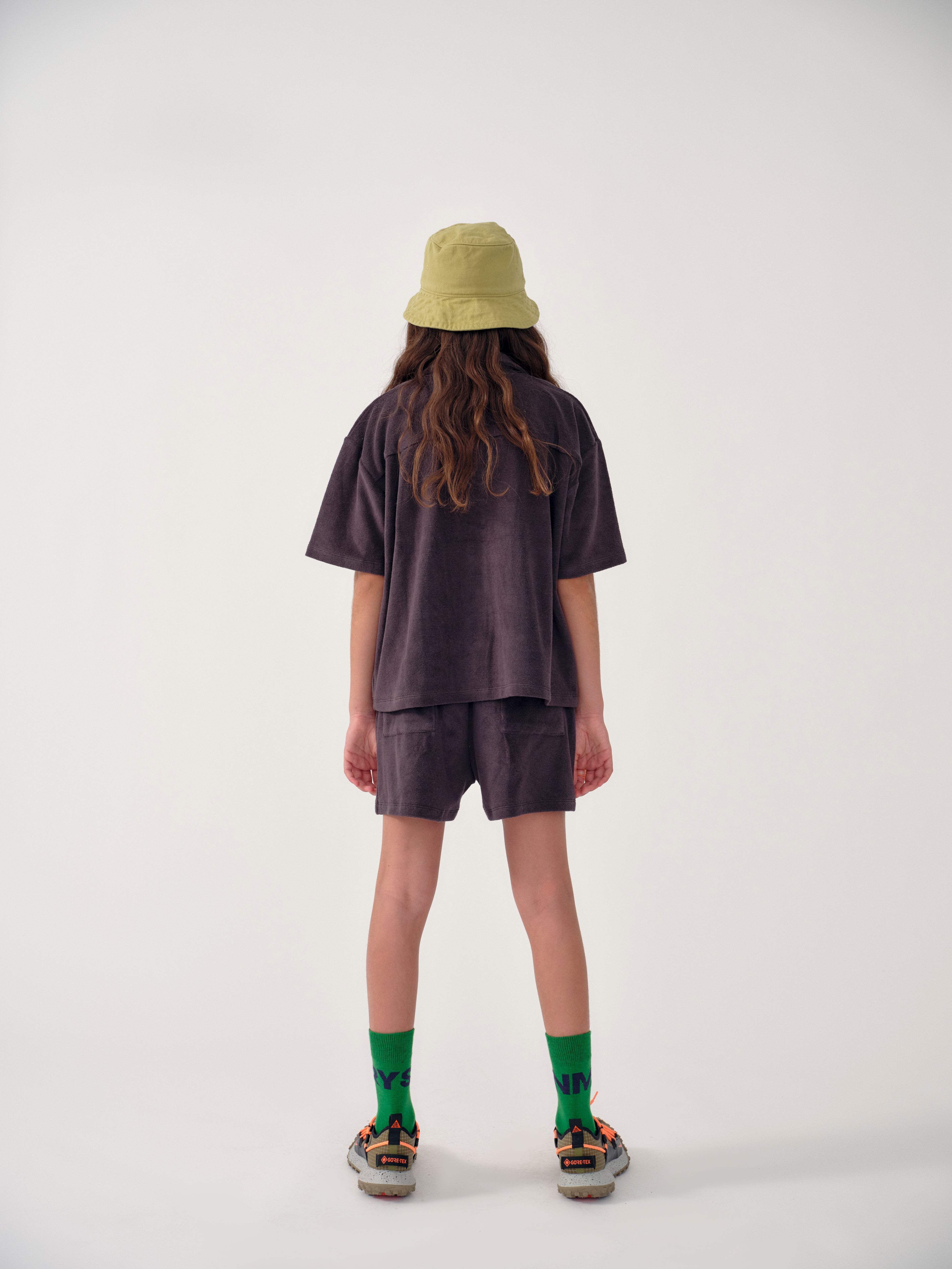 Main Story UK Kid's Mid-Calf Typeface Sock Green & Black | BIEN BIEN bienbienshop.com