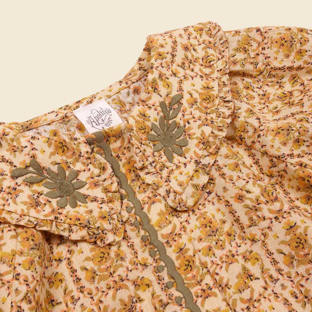 NEW Apolina Didi Kid's Embroidered Shorts Set Promenade Floral Vanilla | BIEN BIEN bienbienshop.com
