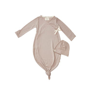Bacabuche Organic Baby Kimono Gown & Beanie Gift Set Fawn | BIEN BIEN www.bienbienshop.com