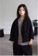 Bien a Bien Kid's Piki Shirt Jacket Black Canvas | BIEN BIEN