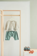 Caramel Pimlico Baby & Kid's Long Sleeve Shirt Black & White Grid | BIEN BIEN www.bienbienshop.com