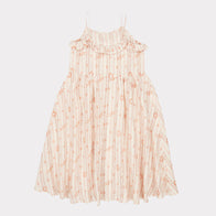 Caramel Greenwich Kid's Dress Rose Tan Linen | BIEN BIEN www.bienbienshop.com