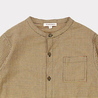 Caramel Momus Kid's Shirt Forest Microcheck | BIEN BIEN www.bienbienshop.com