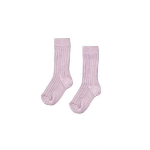 Caramel London Rib Kid's Socks in Lavender | BIEN BIEN