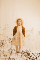 Ketiketa Dora Puff Shoulder Kid's Dress Ochre Leaf | BIEN BIEN www.bienbienshop.com