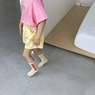 From Korea - NEW Amore Cube Kid's Short White/Yellow Checker Print | BIEN BIEN