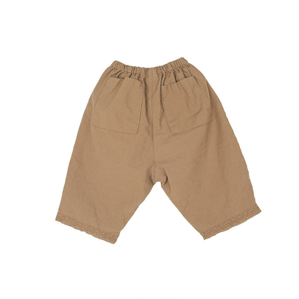 NEW Bien a Bien Rab Kid's Lace Trim Trousers Tan | BIEN BIEN