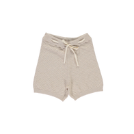 NEW LiiLU Kid's Textured Knit Shorts Beige Melange | BIEN BIEN bienbienshop.com