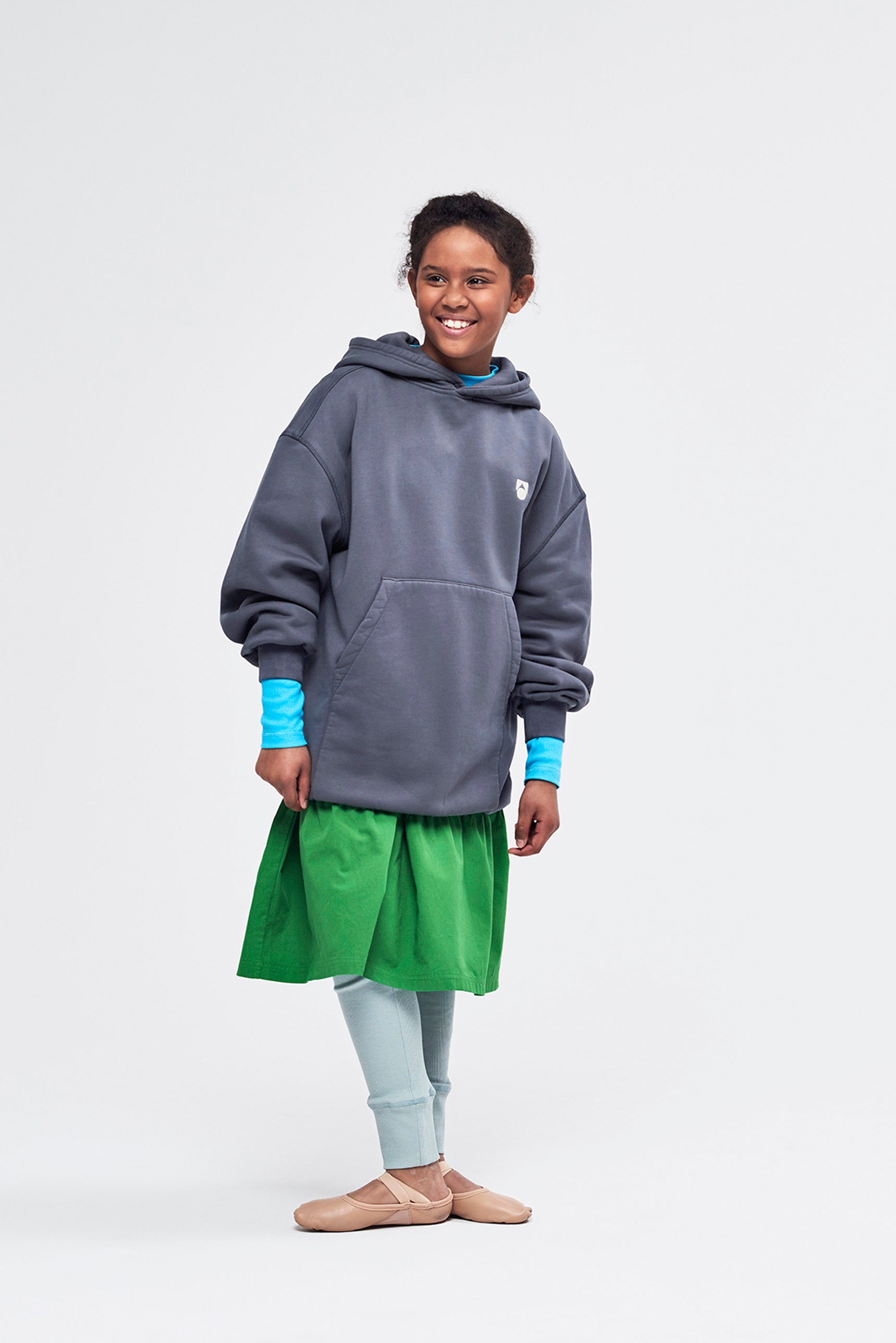 NEW Main Story UK Kids Oversized Hoodie Sweatshirt Iron Charcoal | BIEN BIEN