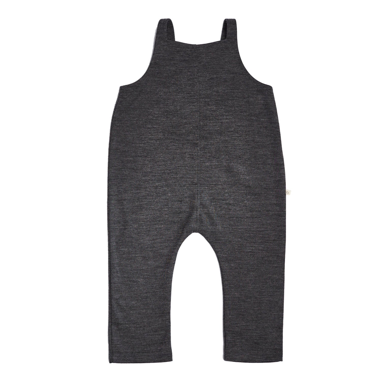Bacabuche Merino Wool Baby Overall in Charcoal | BIEN BIEN