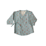 SALE Nico Nico Quinn Baby Kimono Wrap Top Sky Blue Floral | BIEN BIEN bienbienshop.com