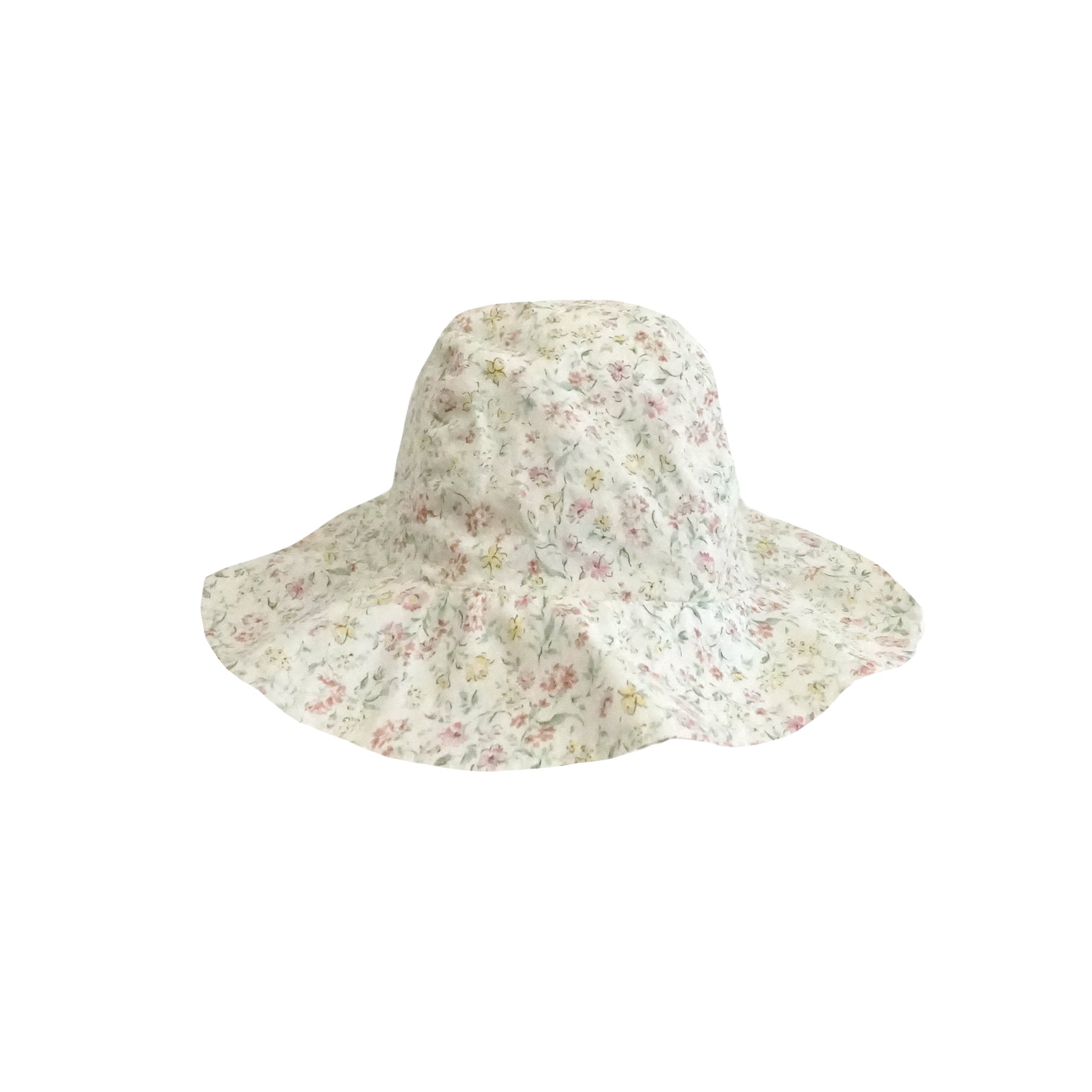 NEW Nico Nico Tate Kid's Bucket Hat Floral Cotton White | BIEN BIEN