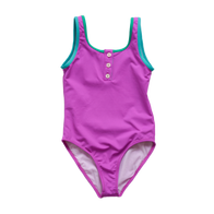 Pacific Rainbow Charlotte Girl's Swimsuit in Fuchsia | BIEN BIEN