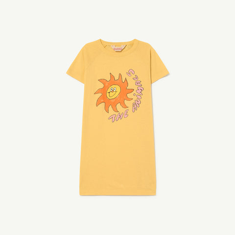 The Animals Observatory Gorilla Kid's T-Shirt Dress Yellow Sun | BIEN BIEN bienbienshop.com