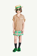 The Animals Observatory Magpie Kid's Pajama Shirt & Shorts Set Stripe | BIEN BIEN bienbienshop.com