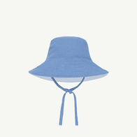 Summer & Storm Baby Brim Sun Hat Ocean Blue Linen | BIEN BIEN bienbienshop.com