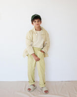 Summer & Storm Canvas Kid's Chore Coat Soft Yellow/Natural | BIEN BIEN bienbienshop.com