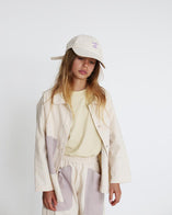 Summer & Storm Canvas Kid's Chore Coat Natural/Soft Lilac | BIEN BIEN bienbienshop.com