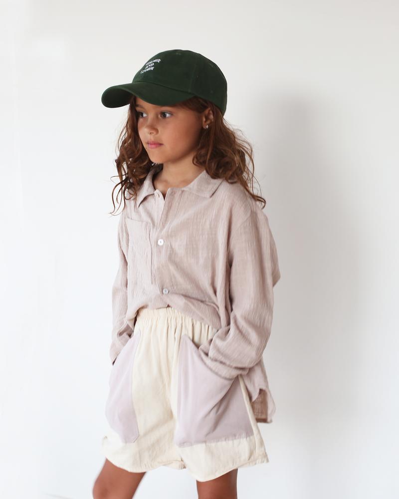 Summer & Storm Kid's Oversized Buttondown Shirt Mushroom | BIEN BIEN bienbienshop.com