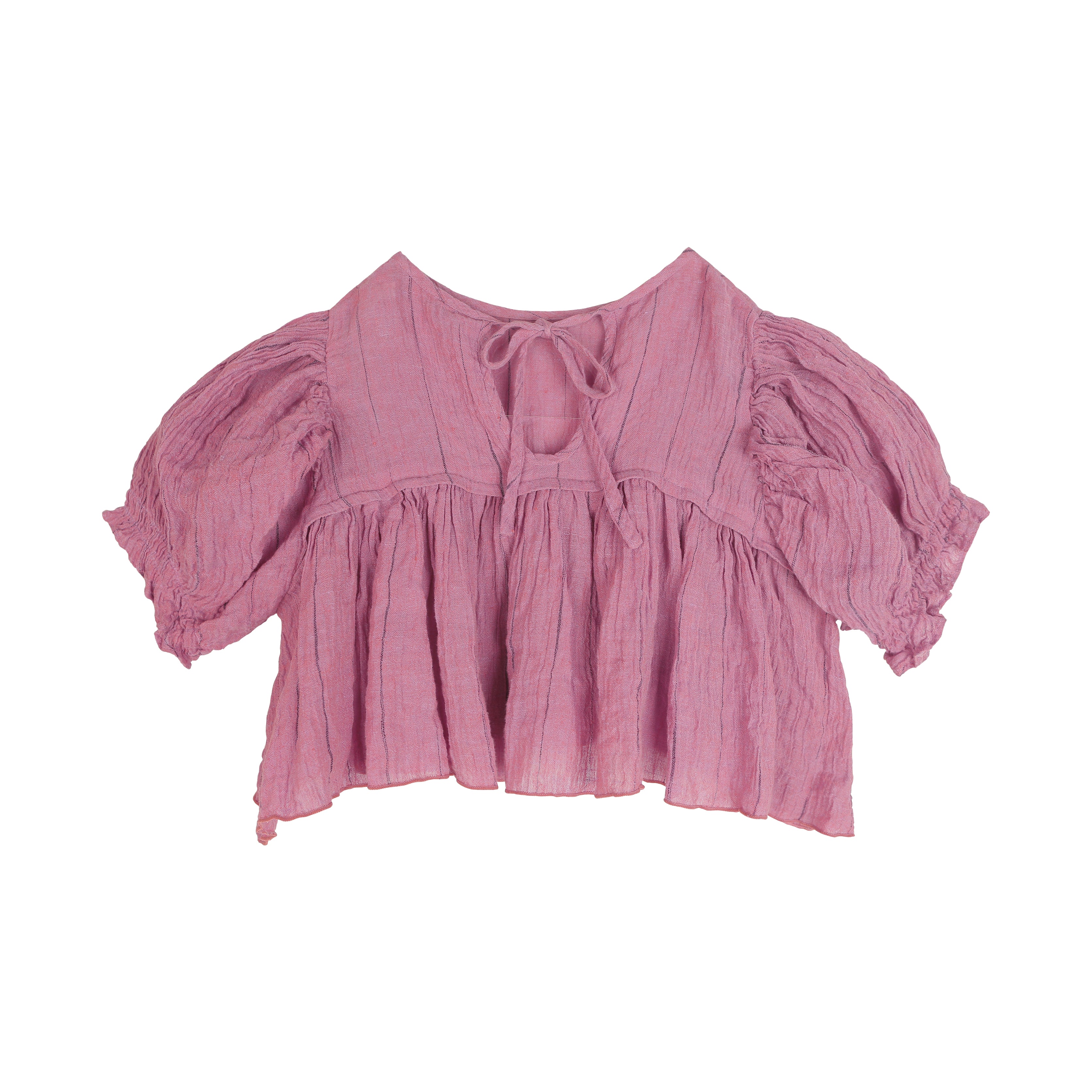 NEW Tambere Agnes Kid's Linen Blouse Pink | BIEN BIEN bienbienshop.com