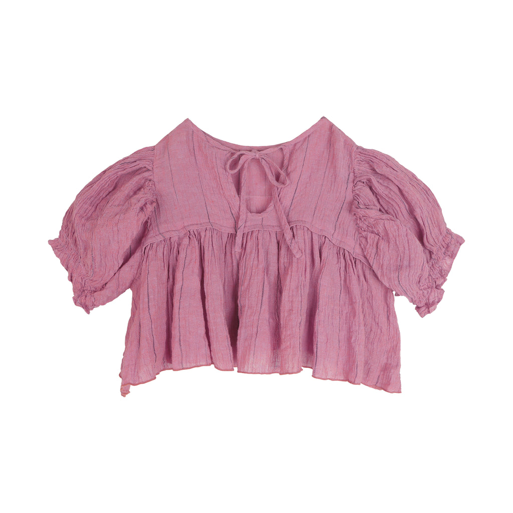 NEW Tambere Agnes Kid's Linen Blouse Pink | BIEN BIEN bienbienshop.com