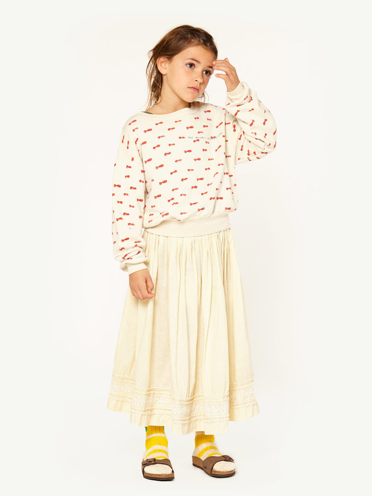 The Animals Observatory Firefly Kid's Skirt in Raw White | BIEN BIEN